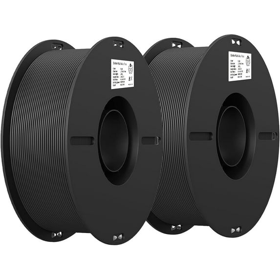 2-Pack Creality 3D Printer Filament, 1.75mm PLA Filament Bundle 2kg for 3D Printing, Ender PLA Filament No-Tangling, Strong Bonding & Overhang Performance, Accuracy +/- 0.02mm, Black & Black