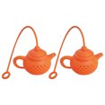 thumbnail image 1 of 2 Pack Creative Silicone Tea Infuser Teapot Shape Tea Filter,Reuseable Tea Coffee Strainer Accessories In Bright Colors, Best Gift in Home Or Offices, 1 of 3