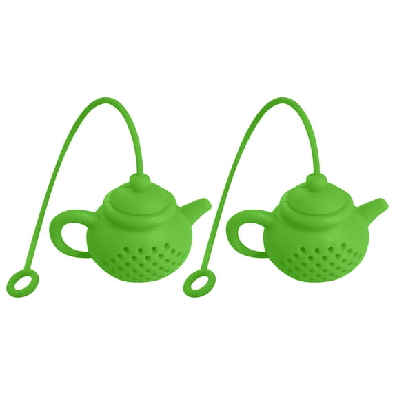 2 Pack Creative Silicone Tea Infuser Teapot Shape Tea Filter,Reuseable Tea Coffee Strainer Accessories In Bright Colors, Best Gift in Home Or Offices