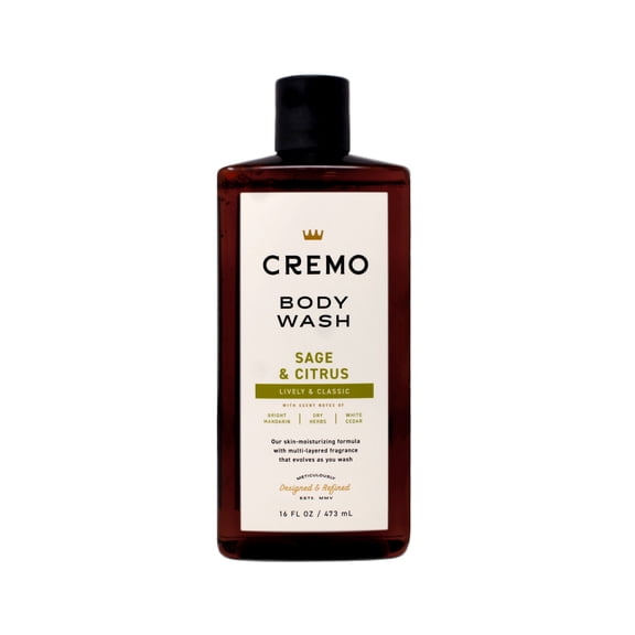 2 Pack - Cremo Body Wash for Men, Sage & Citrus Bright Mandarin, Dry Herbs & White Cedar, 16 Fl Oz
