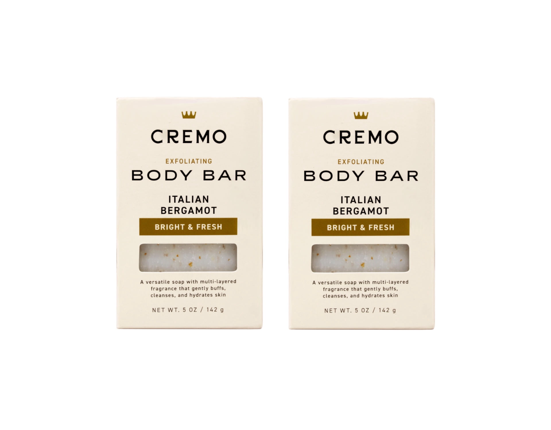 Cremo Rabbit Multipack 2 Pack - Cremo Exfoliating Body Bar for Men, Italian Bergamot Scent ...