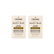 2 Pack - Cremo Exfoliating Body Bar for Men, Italian Bergamot Scent, Multi-Layered Fragrance That Buffs, Cleanses and Hydrates Skin, 5 OZ