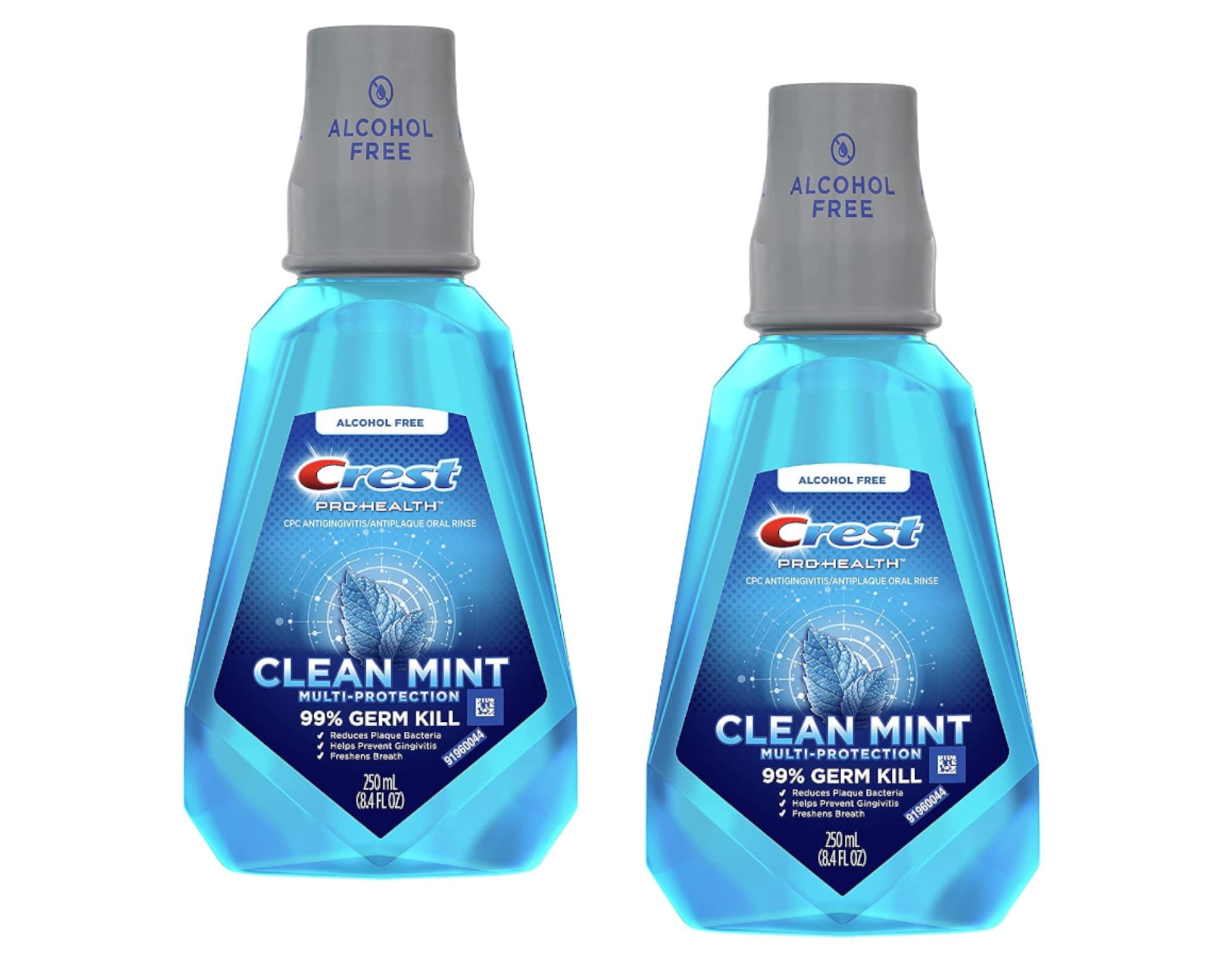 2 Pack - Crest Pro-Health Oral Rinse Refreshing Clean Mint 250 mL