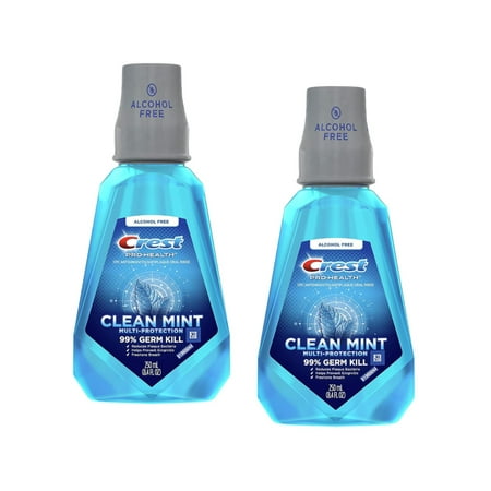 2 Pack - Crest Pro-Health Oral Rinse Refreshing Clean Mint 250 mL Each