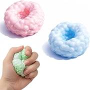 2-Pack Crunchy Stress Ball, Crunchy Squishy Stress Ball, Ice Skin Fidget Sensory Balls, Soft Moldable Squeeze Balls, Colorful Squeeze Squishy for Adults Set A