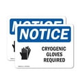 thumbnail image 1 of (2 Pack) Cryogenic Gloves Required Sign With Symbol OSHA Notice Sign 14 Inch X 10 Inch Vinyl Label Decal Sticker Weather Resistant, UV Protected for Workplace, Business, and, 1 of 7