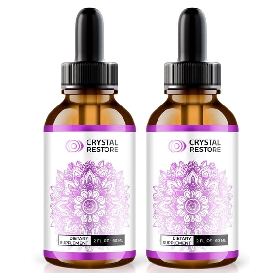 (2 Pack) Crystal Restore Drops, Help Support Healthy Body Function, Maximum Strength Liquid Supplement, Supercharge your Pineal Gland, CrystalRestore Reviews (60 Servings)