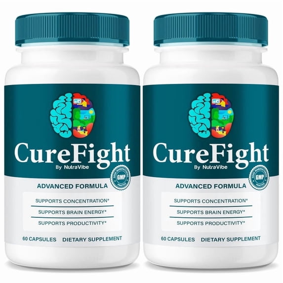 (2 Pack) CureFight Pills – Daily Formula with a Natural Blend to Help Maintain Focus, Memory & Concentration | Clean, Gentle, Easy-to-Swallow Capsules for Everyday Sharpness (120 Capsules)