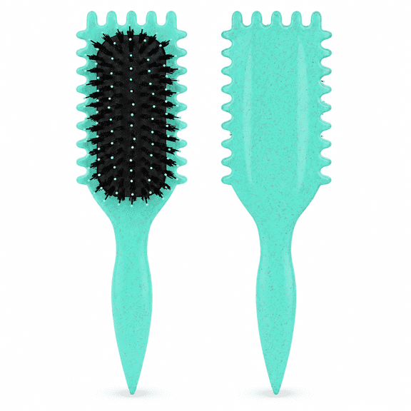 2‑Pack Curl Defining Brush, Curly Hair Styling Shaping Brush Set, No‑Pull Detangling Hair Comb for Defined Natural Curls
