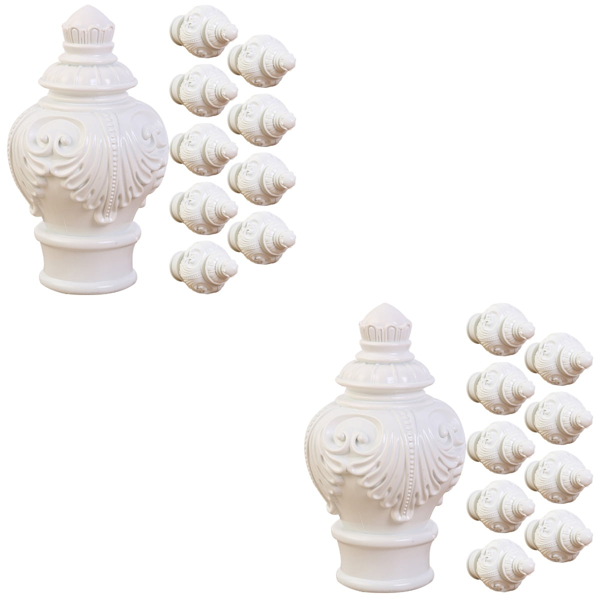 2 Pack Curtain Finials Metal Rod Decor Ceiling Rods for Curtains ...