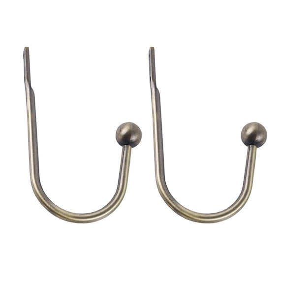 2 Pack Curtain Holdbacks,Metal Curtain Tiebacks,Wall Mounted Decorative Drapery Wall Hooks,Heavy Duty Curtain Pull Backs,Hardware Curtain Hooks,Window Side Curtain Holders For Drapes(6.1")(Green)