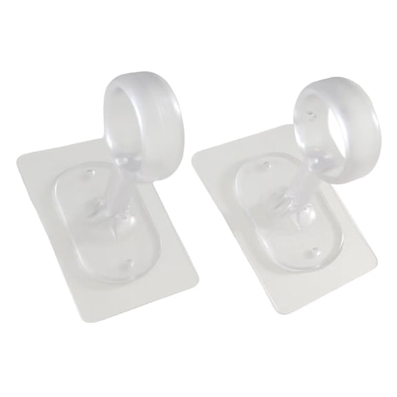 2 Pack Curtain Pole Hangers Support with No Drill Adhesive Mounting for Closet Wardrobe Rods and Home