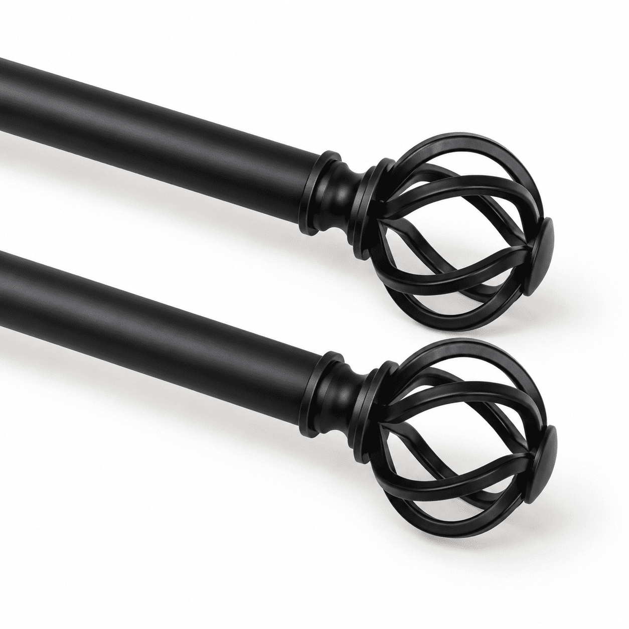 Drapery Rod Splice 2 Pack Curtain Rod 32 To 58 Inches (2.6 4.8 Ft) 7/8 Inch Heavy Duty ...