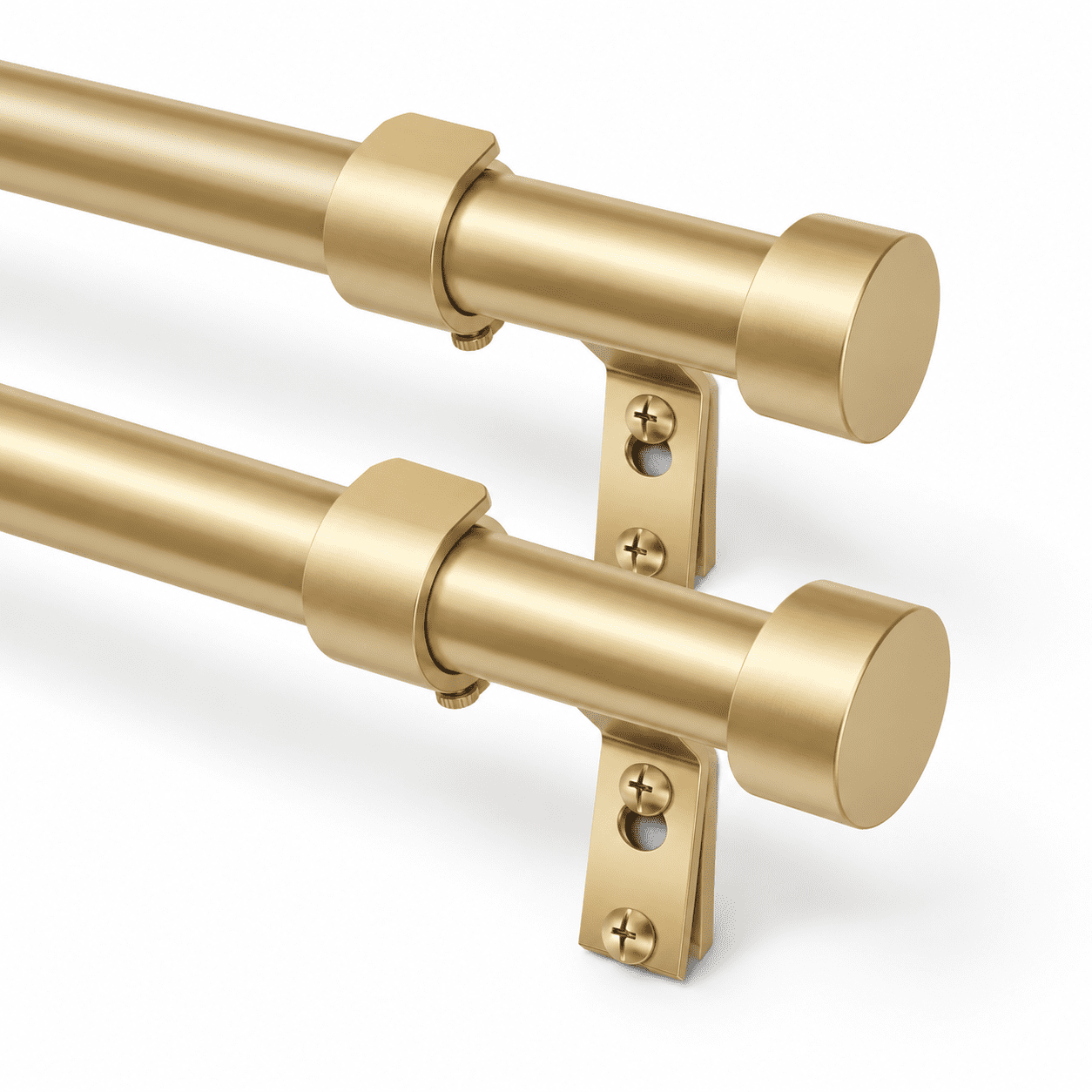2 Pack Curtain Rods For Windows 18 To 42 Inch(1.5-3.5 Feet) 1" Diameter