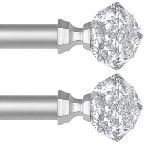 2 Pack Curtain Rods for Windows 48 to 84 Inch, Telescoping Splicing 3/4 ...