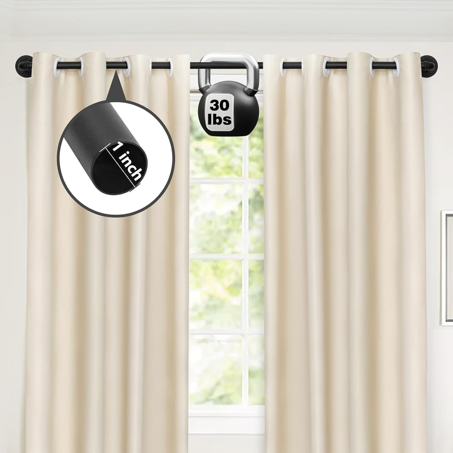 72 Inch Curtain Rod