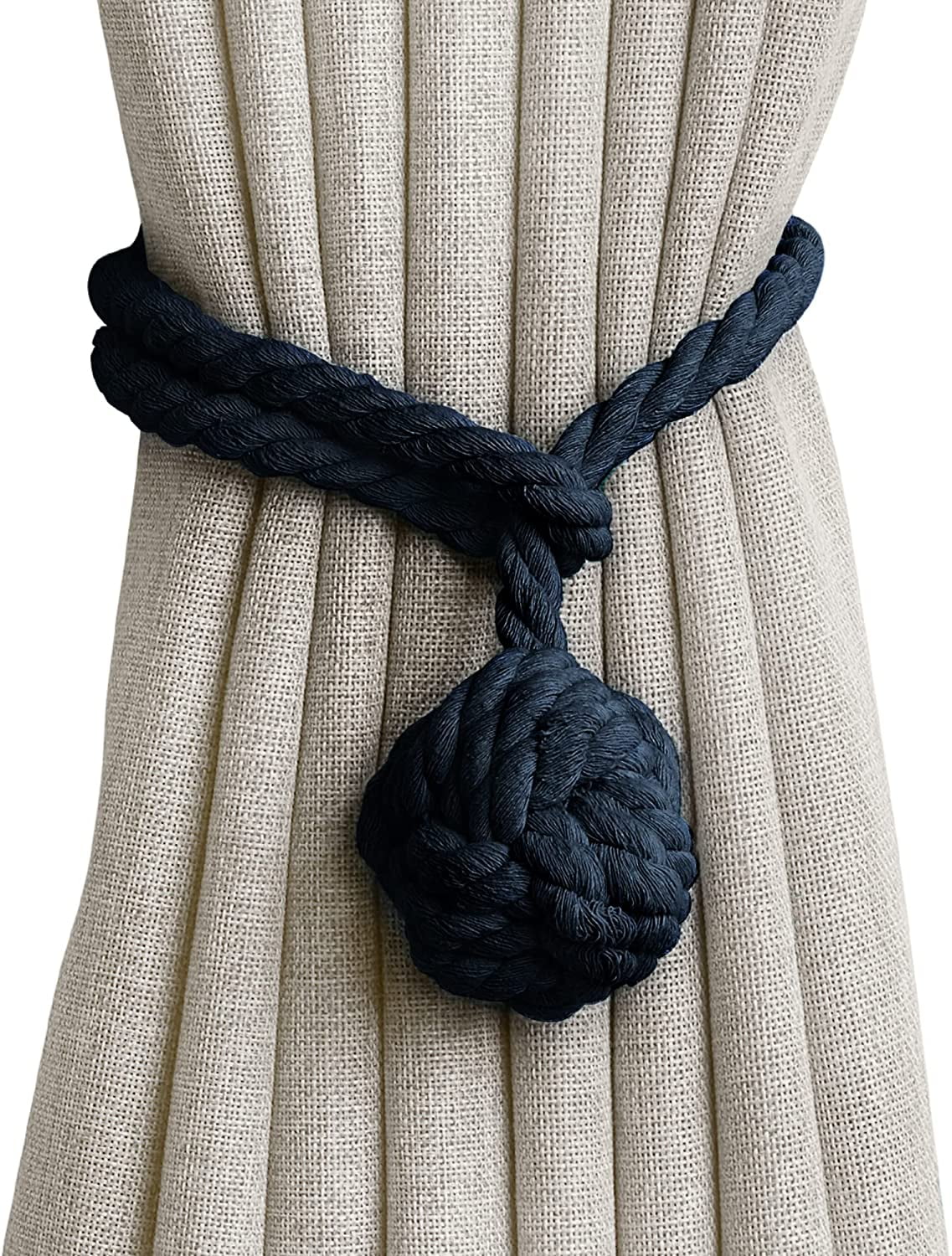 Linen Curtain Tie Backs, Set Of 2 / Curtain Holdback / Window Treatments / Fabric Curtain Hook