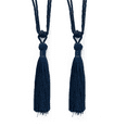 thumbnail image 1 of 2 Pack Curtain Tiebacks Handmade Decorative Curtain Holdbacks Rope with Tassel- Navy blue, 1 of 3