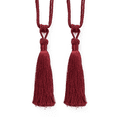 thumbnail image 1 of 2 Pack Curtain Tiebacks Handmade Decorative Curtain Holdbacks Rope with Tassel- Red, 1 of 3