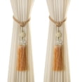thumbnail image 1 of 2 Pack Curtain Tiebacks with Tassel, Outdoor Decorative Curtain Holdback, Modern Rope Window Curtain Ties Backs Draperies Holder for Office Home Window Decoration, 1 of 7