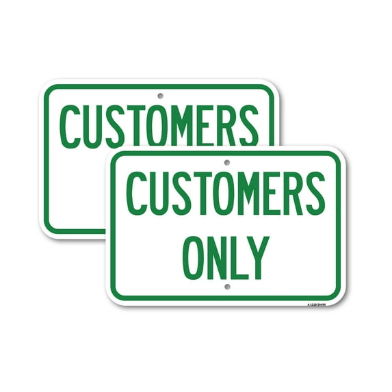 (2 Pack) Customers Only | 18" X 24" Heavy-Gauge Aluminum Sign | Rust Free Aluminum, Weather Resistant, Waterproof, Fade Resistant, 2 Pre-drilled Holes