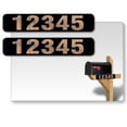 thumbnail image 1 of 2 Pack Customized Horizontal 911 Mailbox Address Numbers Stickers Outdoor, Home/House/Apartment Super Reflective Easy peel and Stick Numbers/Letters Vinyl Decal ( 5x18 inches, Bronze), 1 of 6