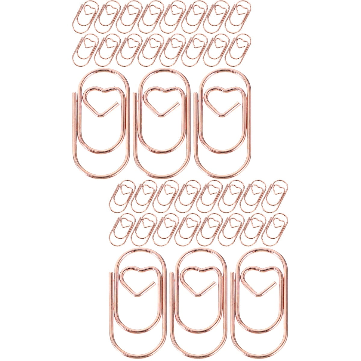 2 Pack Metal Mini Paper Clips Diary Office 100pcs (Rose Gold) Medium ...