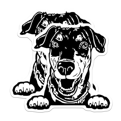 (2 Pack) Cute Dog Magnets - Pet Lover - Fun Fridge Magnets - Animal Art Magnets - Kitchen Accessories - 5" On Longest Side - for Cars, Fridges, Toolboxes - Made in USA - MAG4034