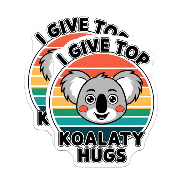 (2 Pack) Cute Koala Magnets - Funny Quotes - Koala Themed Home - 5" On Longest Side - for Cars, Fridges, Toolboxes - Made in USA