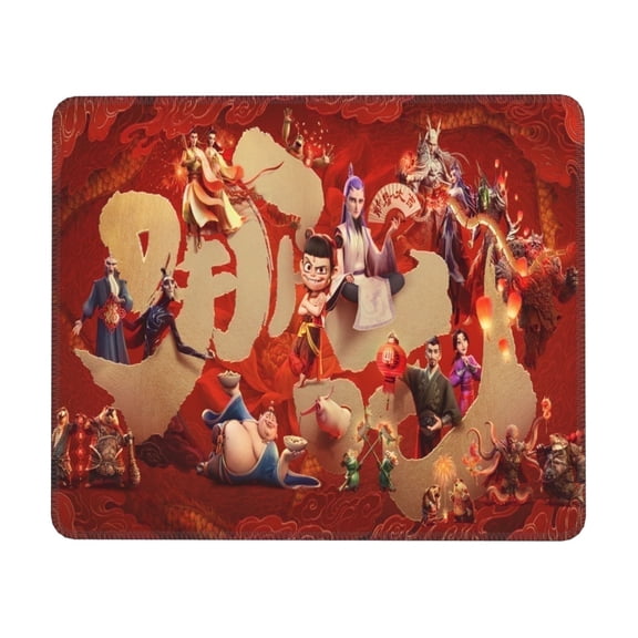 Heluo.Zu 2 Pack Anime small mouse pad 9.5"x7.9",Square Cute Rubber Desk Mat