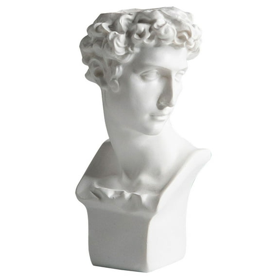2pcs David Statue Flower Holder David Figure Pencil Holder Flowers Vase Makeup Holder