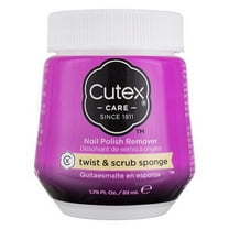 2 Pack - Cutex Twist & Scrub Sponge Nail Polish Remover Jar 1.75 fl oz
