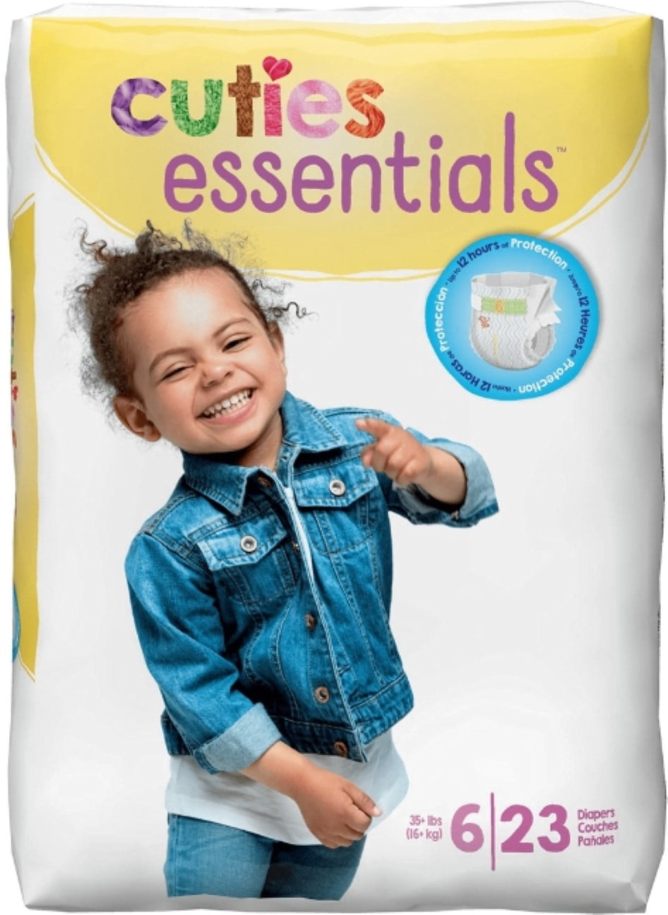 2 Pack - Cuties Premium Diapers Size 6 23 Each [4 packs per case]