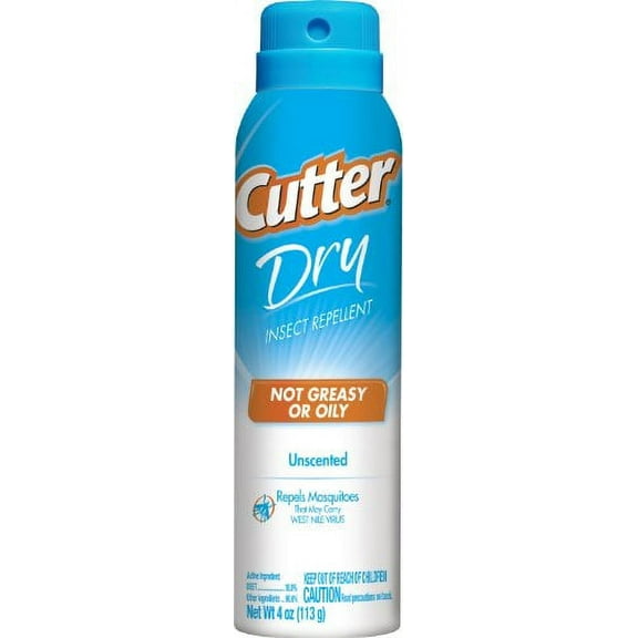 2 Pack - Cutter Dry Insect Repellent 10% deet 4 Oz Each