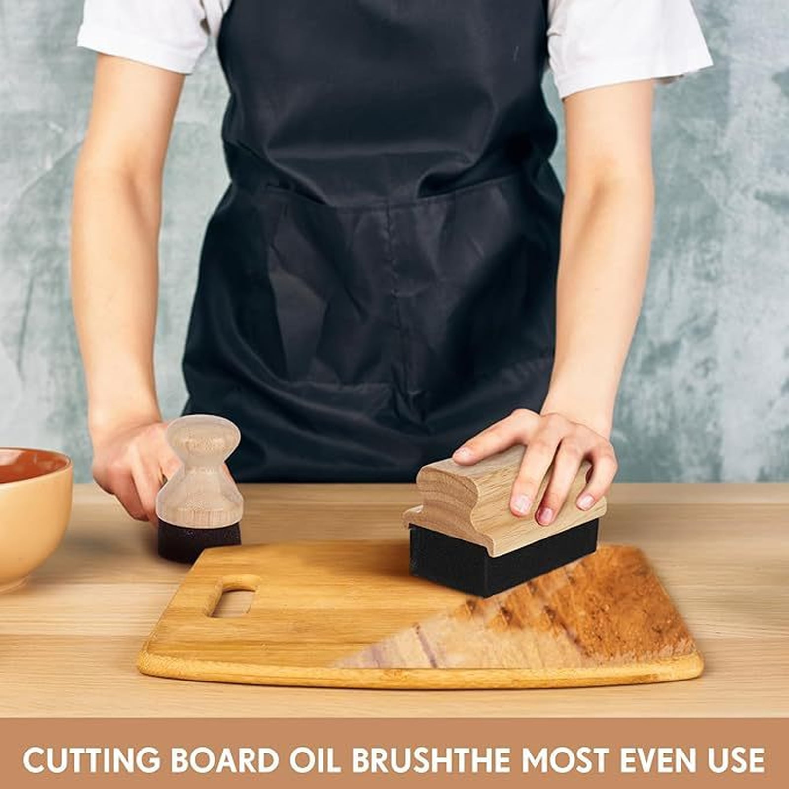 2-Pack Cutting Board Oil Wax Applicators, Wood Board Mineral Oil ...
