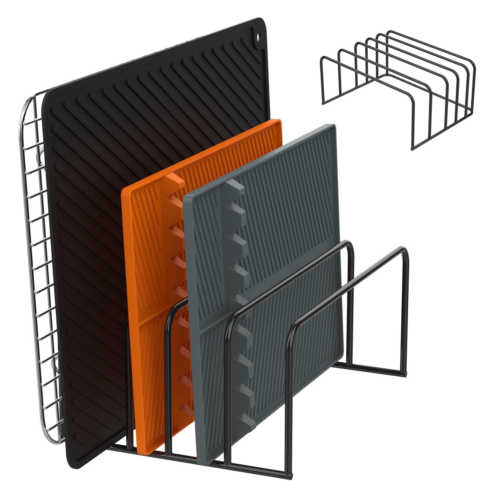 Cutting Input Rack FVKRNYZ 2 Pack Cutting Board Organizer Metal Cutting Board Holder with ...