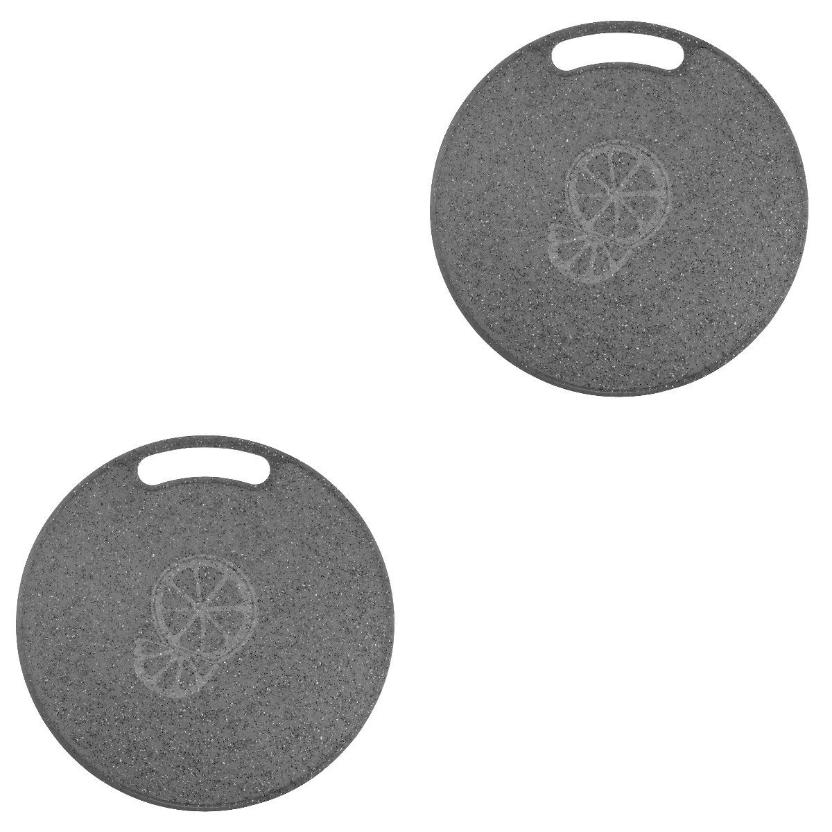 2 Pack Cutting Board Round Boards Chop and Stick Stainless Steel Wood