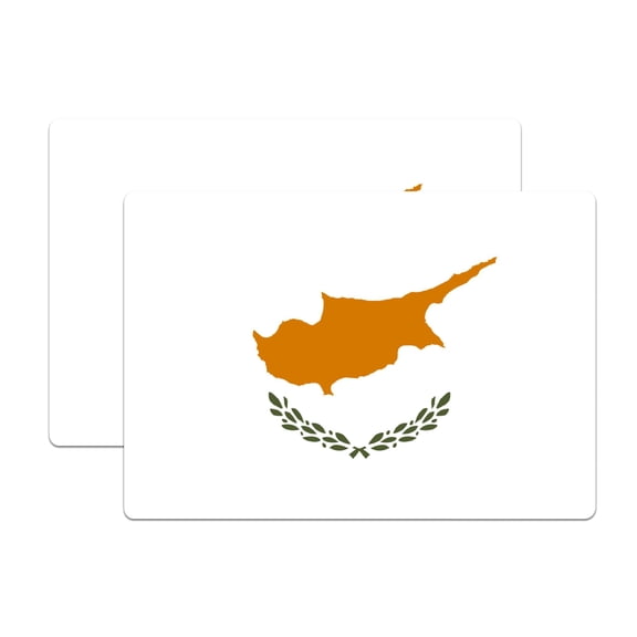 (2 Pack) Cyprus World Flag Magnets - Pride - 5" On Longest Side - Premium Magnet - Choose from Over 200 Countries - for Cars, Refrigerators, Toolboxes, Lockers- Made in USA - MAG0855