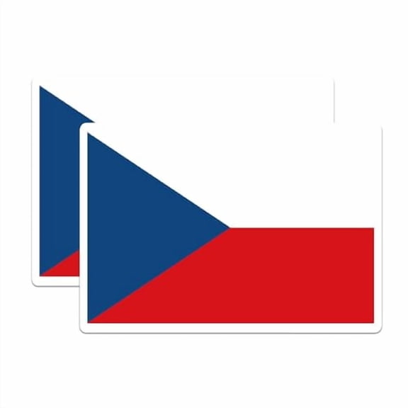 (2 Pack) Czechia World Flag Magnets - Pride - 5" On Longest Side - Premium Magnet - Choose from Over 200 Countries - for Cars, Refrigerators, Toolboxes, Lockers- Made in USA - MAG0856