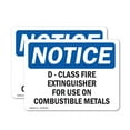 thumbnail image 1 of (2 Pack) D-Class Fire Extinguisher For Use On Combustible OSHA Notice Sign 5 Inch X 3.5 Inch Vinyl Label Decal Sticker Weather Resistant, UV Protected for Workplace, Business, and, 1 of 7