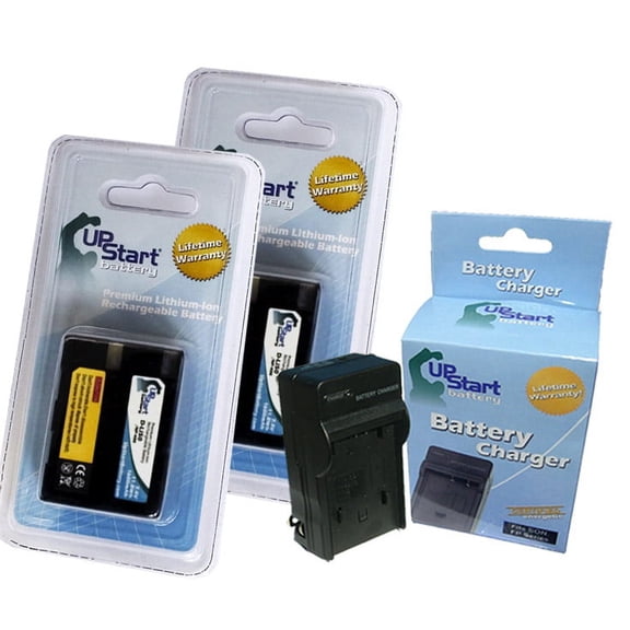 2 Pack - D-LI50 Battery Replacement + Charger (1600mah, 7.4v, Li-ion) for Pentax, Konica, Samsung, Sigma DSLR - Compatible with Pentax K10D, Pentax K20D, Sigma SD1, Pentax K10, Sigma SD1 Merrill