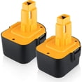 thumbnail image 1 of 2-Pack DC9071 3600mAh 12V Ni-Mh Battery Replacement for Dewalt 12V Battery DW9071 DW9072 DE9037 DE9071 DE9072 DE9074 DE9075 Compatible with Dewalt 12V Cordless Tools, 1 of 6