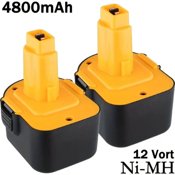 2 Pack DC9071 4.8AH 12V Compatible with Dewei 12V Battery Ni-MH DW9072 DW9071 DW9072 DW953 DE9037 DE9071 DE9072 DE9074 DE9075