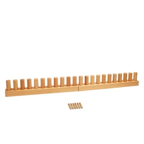 2-Pack DIY Chunky Knit Blanket Loom, 30.2-inch Long Beech Wood Base with Solid Wood Pegs, Stackable for Portability, Expandable Connections, and Clear Coating (without Brand Name)