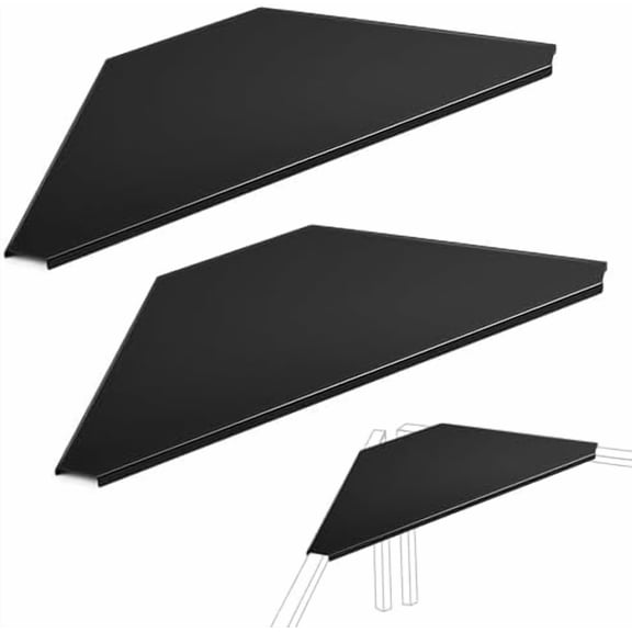 2 Pack DJ Facade Corner Shelf Metal 26"x13" Portable Booth Shelves for Any DJ Facade Cover Event Sturdy Black$$Music