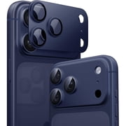 [2 Pack] DOCOCO Compatible with iPhone 17 Pro Camera Lens Protector - [Not Easy to Break][Strong Adsorption][Case-Friendly] Metal Tempered Glass Rear Camera Screen Cover - DeepBlue