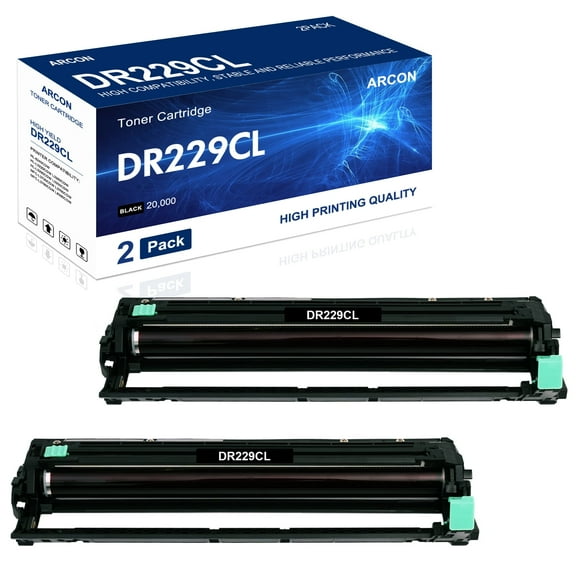 2-Pack DR229CL Drum Replacement DR-229 Drum Unit Compatible for Brother DR229 DR-229 Work with MFC-L3720CDW MFC-L3780CDW HL-L3220CDW HL-L3300CDW HL-L3295CDW Printer (NOT Toner)