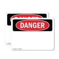 thumbnail image 1 of (2 Pack) Danger Blank Write-On OSHA Danger Sign 14 Inch X 10 Inch Indoor / Outdoor Rust-Free Aluminum Metal Signs for Workplace, Workshop, and Construction Site, Made in the USA, 1 of 8