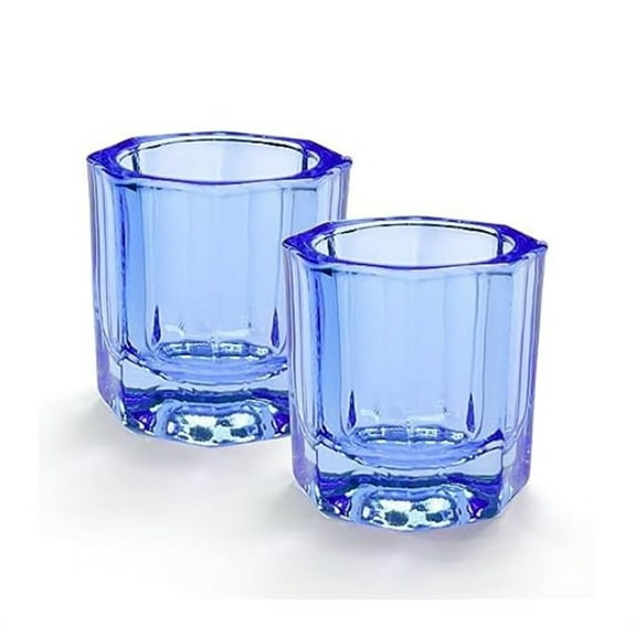 2 Pack Dappen Dish Cups,Pink Glass Nail Liquid Cups,Nail Art Dappen Dish,Acrylic Glass Powder Holder for Nails,Glassware Tools for Nail Art Manicure (Pink)