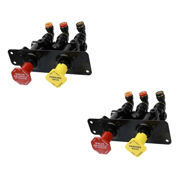 2 Pack Dash Control Valve 1/4" Unthreaded Mounting Holes for Multiple Freightliner Applications Replace 802804, Bendix 5018303 BX802804